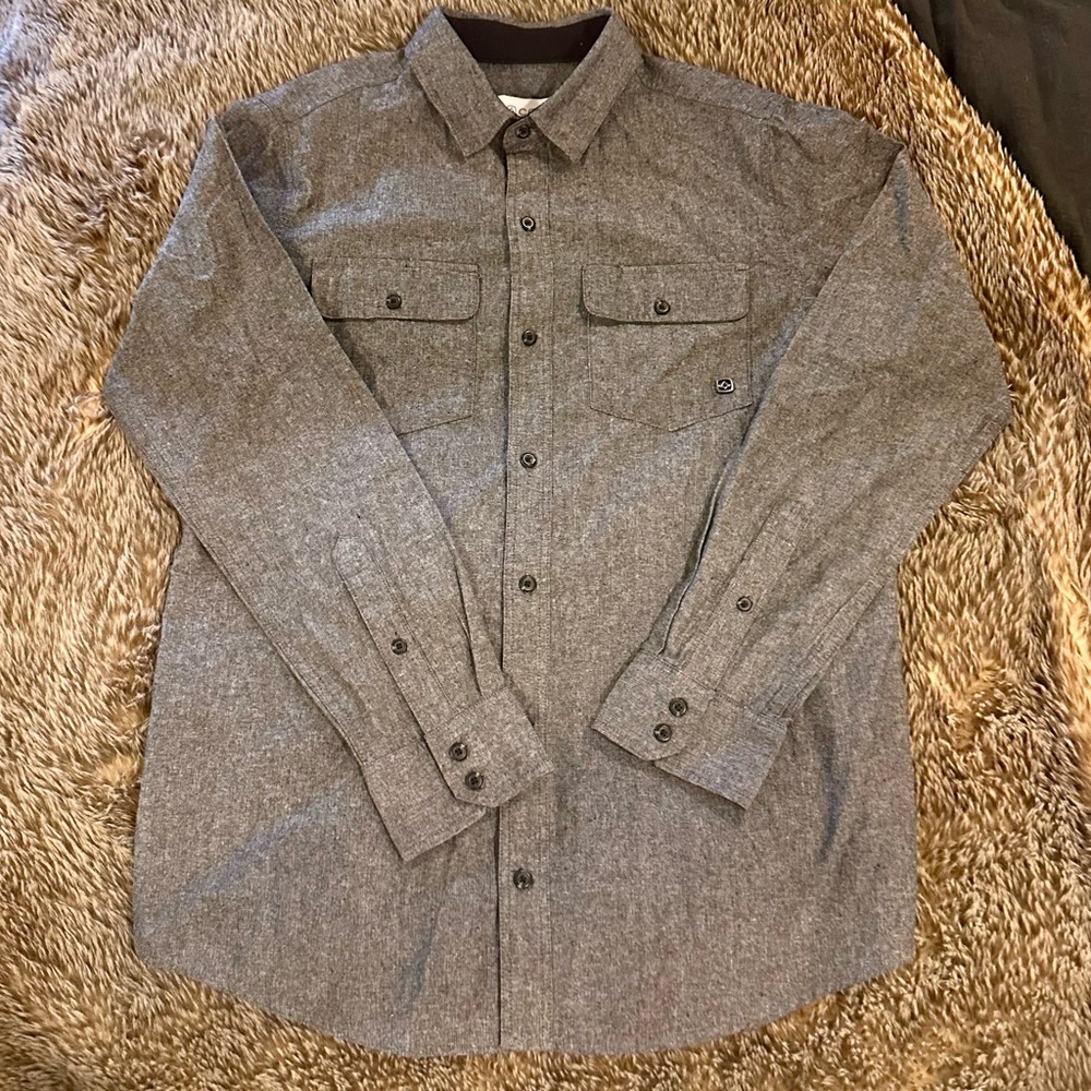 Coal Headwear Men’s Charcoal Casual Button Down Shirt